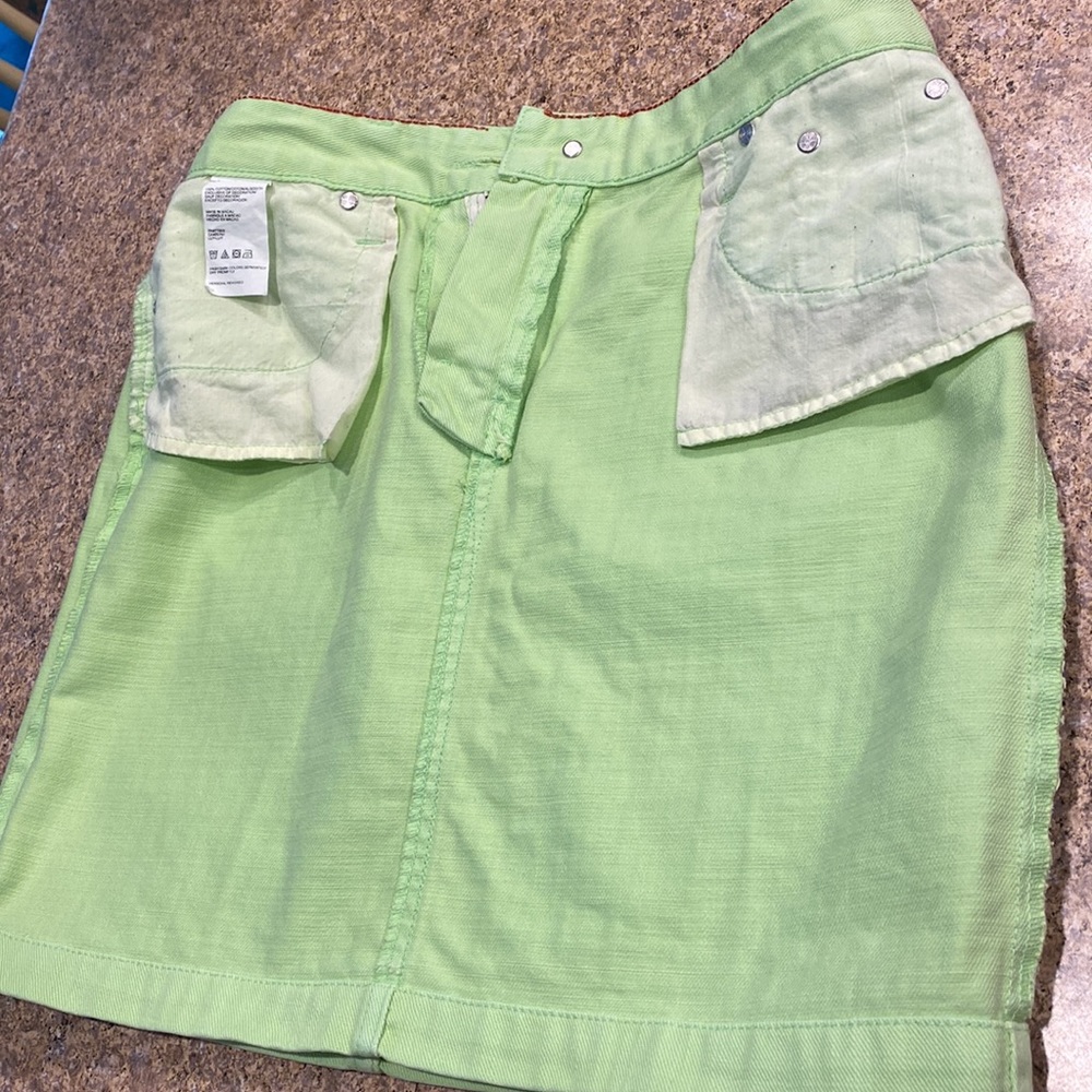 Tommy Hilfiger Green Jean Mini Skirt 4 - Picture 13 of 16